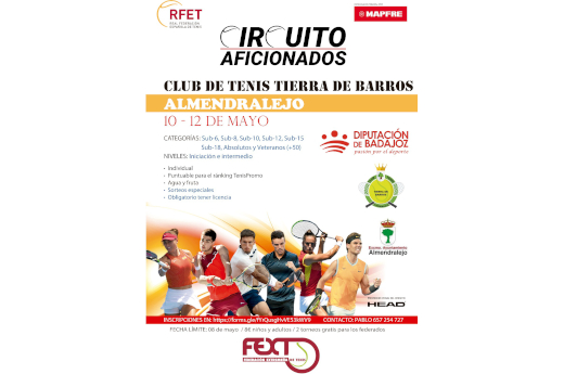 El circuito de aficionados de la RFET llega a Almendralejo