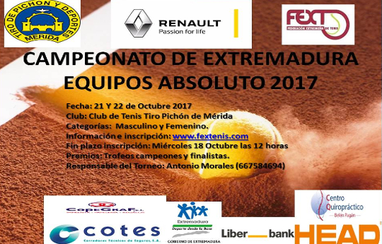Campeonato de Extremadura por equipos absoluto 2017