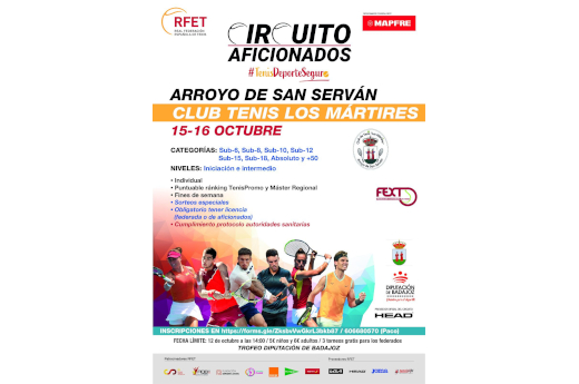 El circuito de aficionados de la RFET llega a Arroyo de San Serván