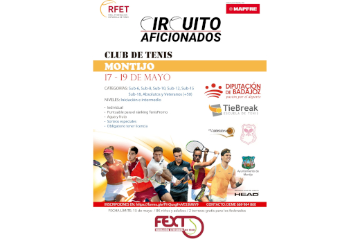Montijo acoge una nueva prueba del circuito de aficionados de la RFET