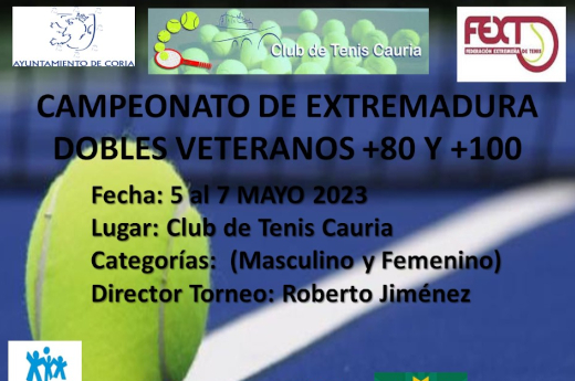 Campeonato de Extremadura de dobles de veteranos en Coria