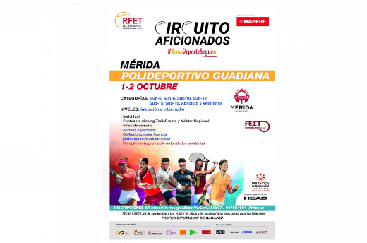 Torneo del Circuito de Aficionados de la RFET Diputación de Badajoz en Mérida