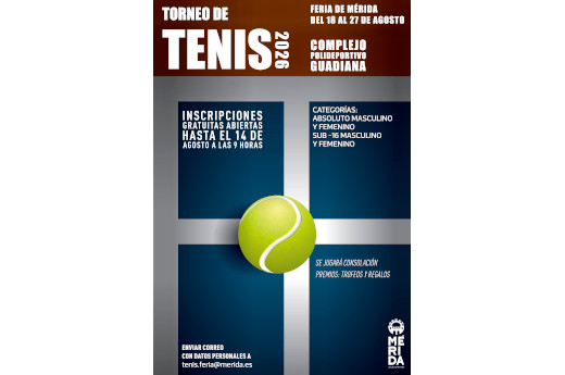 El Torneo de Tenis Feria de Mérida 2026 se disputará ...